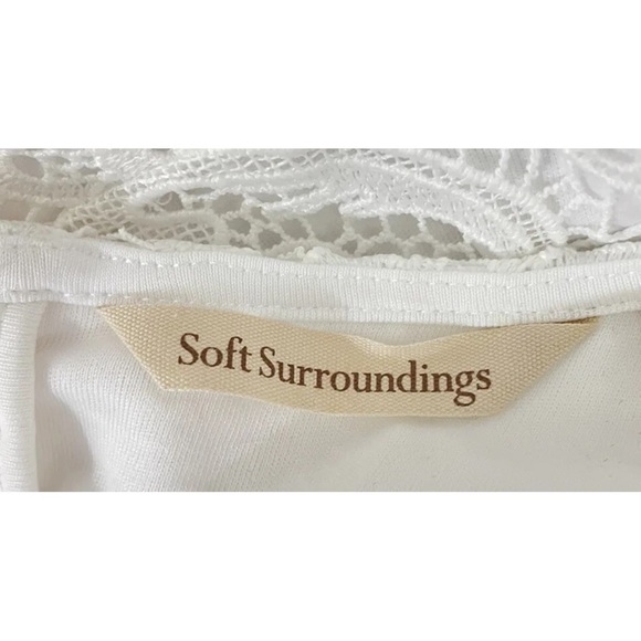 NWT SOFT SURROUNDINGS sz 4 White Madelyn Lace Dress Sleeveless Asymmetrical Hem - Picture 5 of 9